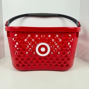 TARGET Red Shopping Basket With Handle Bullseye Logo - Full Size